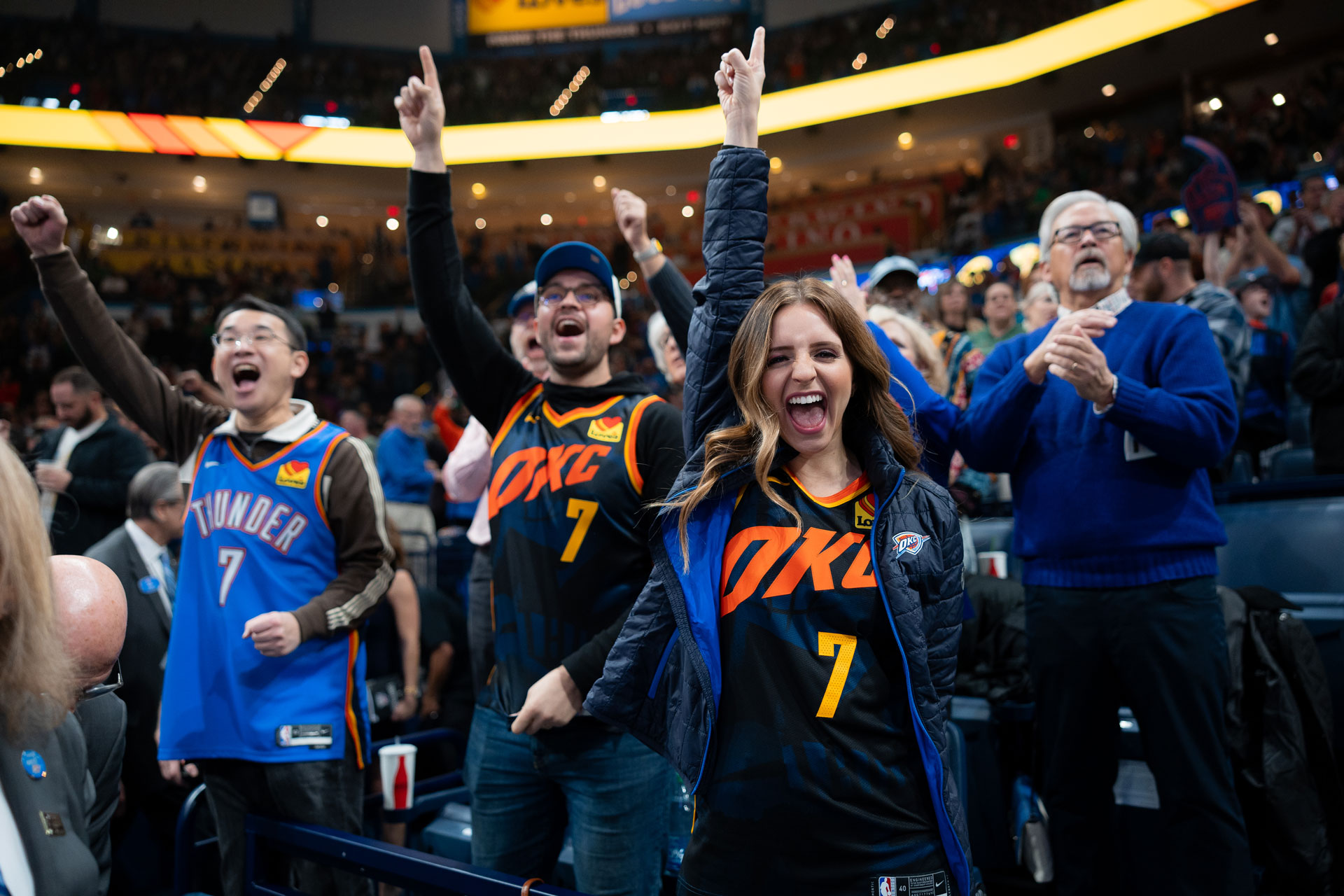 Thunder fans, photo by Jimmy Do