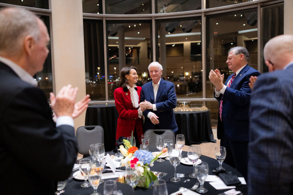 Oklahoma's First Lady Cathy Keating with Governor Frank Keating shot by Jimmy Do