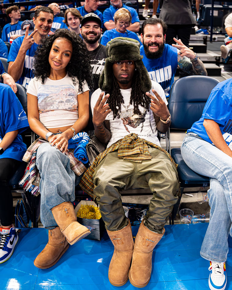 Kai Cenat at the Thunder game shot by Jimmy Do